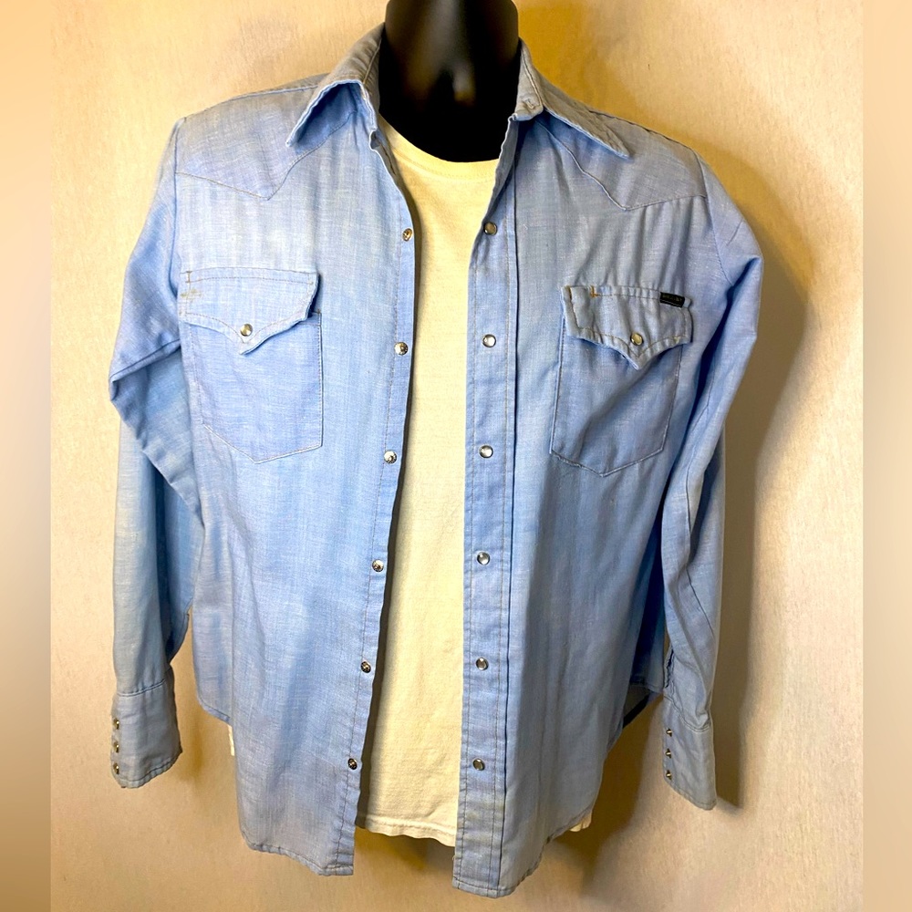 Vintage Sears Western Wear L/S Snap Button Size Small Shirt.